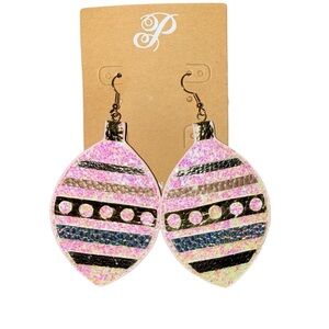 The Plunder Design Felicity Christmas Ornament Leather Earrings